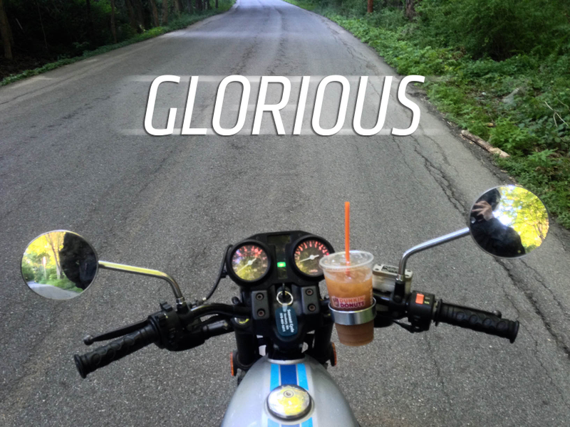Illustration for article titled I Put A Cupholder On My Motorcycle And I Regret Nothing